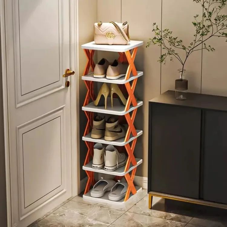 6 Layer X Shap Stackable Shoe Rack