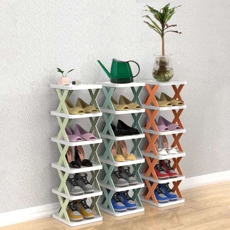 6 Layer X Shap Stackable Shoe Rack