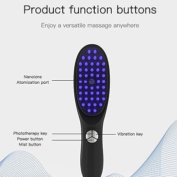 Steam Hair Comb 3D Massager for Head Ultrasonic Vibration